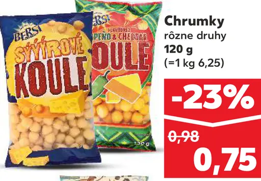 Chrumky rôzne druhy