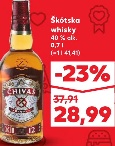 Chivas škótska whisky 40 % alk.