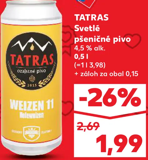 Tatras svetlé pšeničné pivo Weizen 11