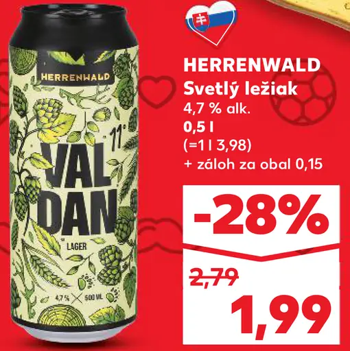 Herrenwald svetlý ležiak Val Dank