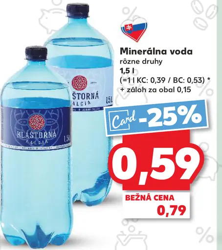 Minerálna voda rôzne druhy