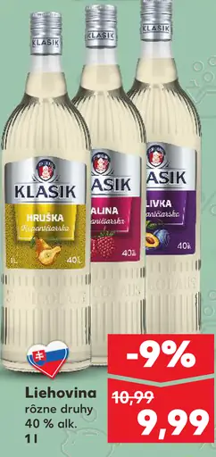Klasik liehovina hruška 40 % alk.