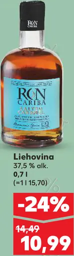 Ron Caribbean liehovina 37,5 % alk.