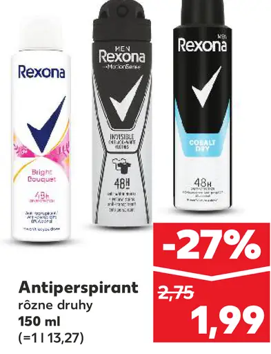 Rexona antiperspirant rôzne druhy