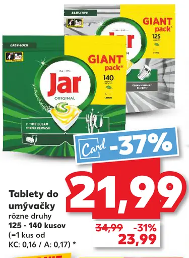 Jar Tablety do umývačky