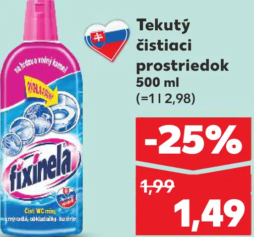 Fixinela čistiaci prostriedok