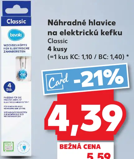 Bevola Classic náhradné hlavice na elektrickú kefku