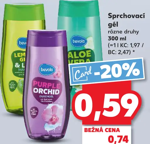Bevola sprchovací gél Purple Orchid rôzne druhy