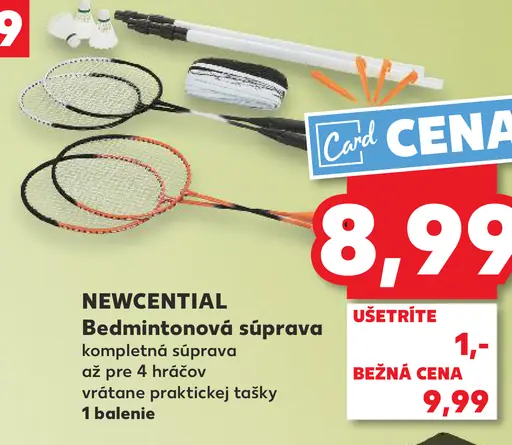 Newcential bedmintonová súprava pre 4 hráčov