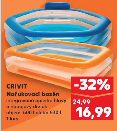 Crivit nafukovací bazén s opierkou hlavy