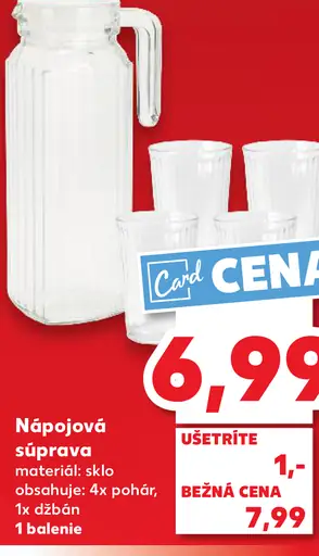 Nápojová súprava džbán a poháre