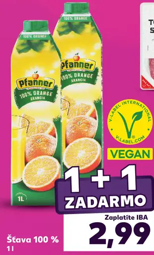 Pfanner šťava 100 % pomaranč