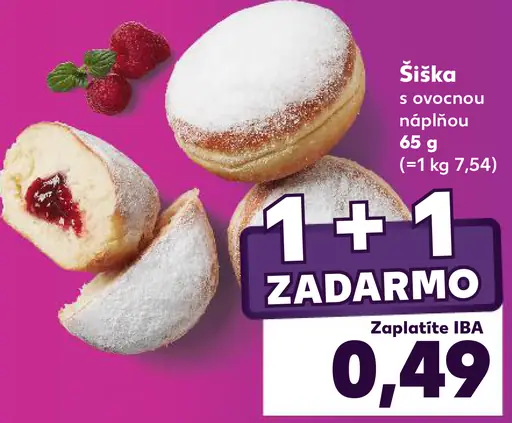 Šiška s ovocnou náplňou