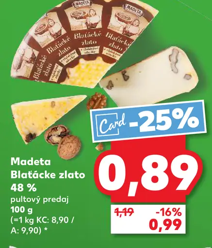Madeta Blatácke zlato 48 % syr