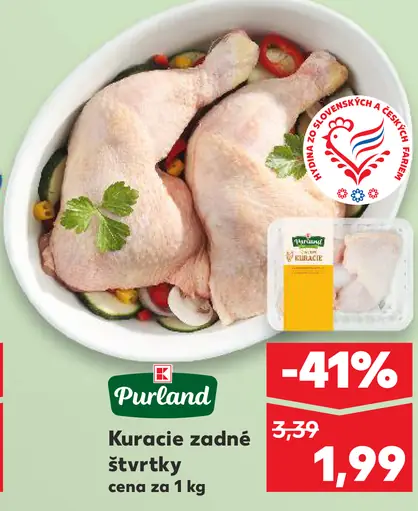 Purland kuracie zadné štvrťky