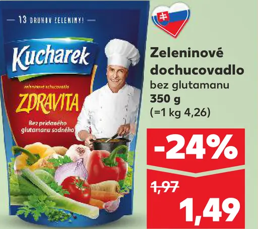 Kucharek Zeleninové dochucovadlo bez glutamanu