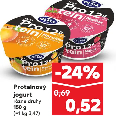 Olma Pro12 proteínový jogurt rôzne druhy