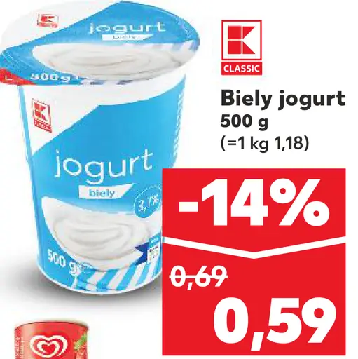 K-Classic Biely jogurt