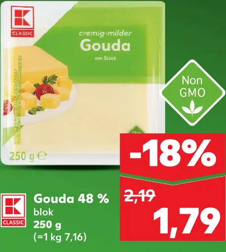 K-Classic gouda 48 % blok