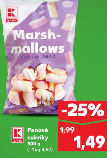 K-Classic Marshmallows penové cukríky