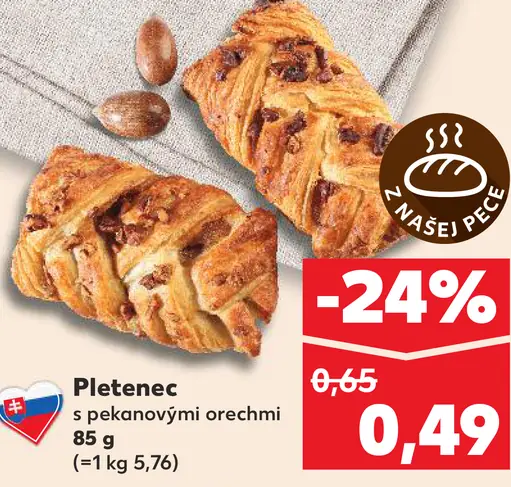 Pletenec s pekanovými orechmi pečivo