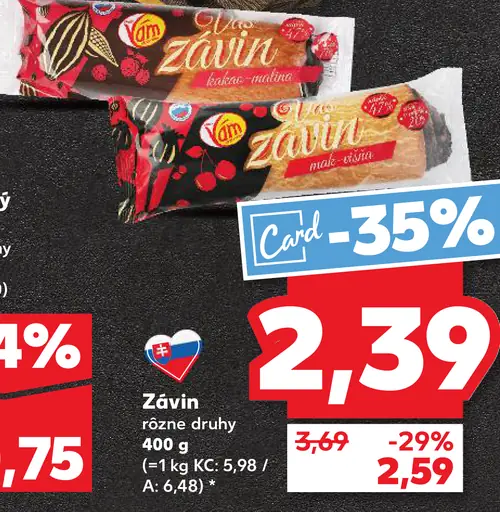 Závin rôzne druhy