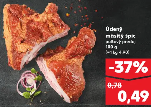 Údený mastný špic pultový predaj