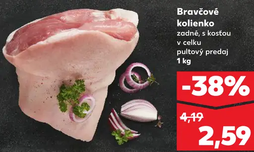 Bravčové kolienko zadné, s kosťou