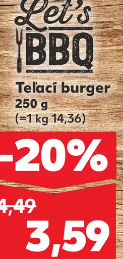 Let's BBQ Teľací burger