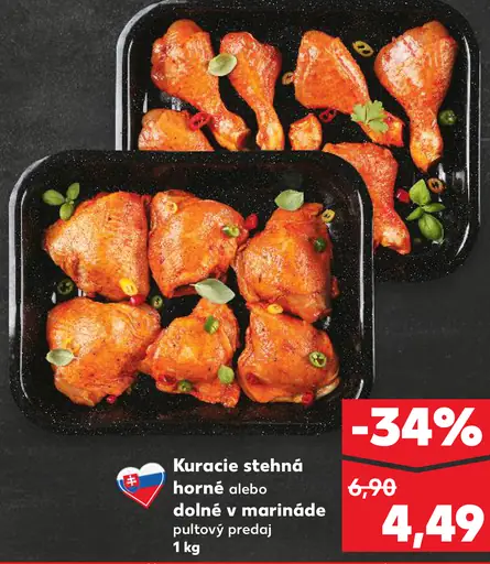 Kuracie stehná horné alebo dolné v marináde