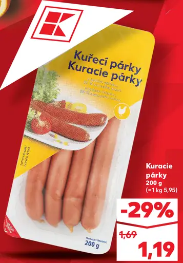 K-Classic kuracie párky