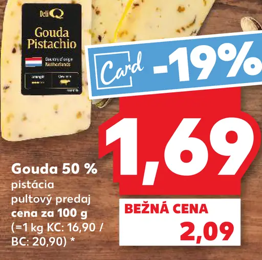 Gouda 50 % pistáciová syr