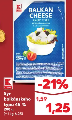K-Classic Syr balkánskeho typu 45 %