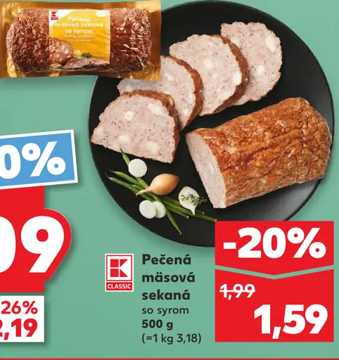 K-Classic Pečená mäsová sekaná so syrom