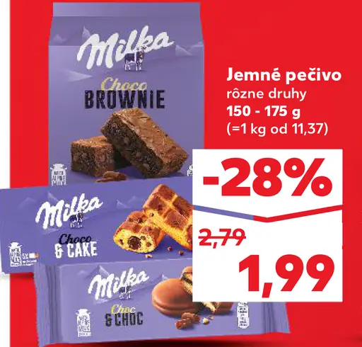 Milka Choco Brownie jemné pečivo