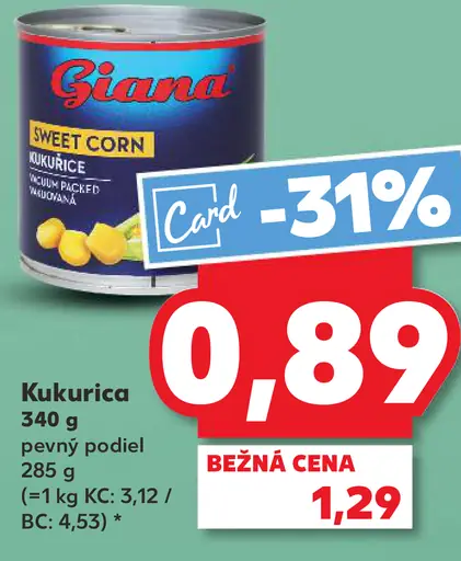 Giana kukurica v náleve