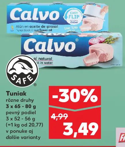 Calvo tuniak v oleji alebo vo vlastnej šťave
