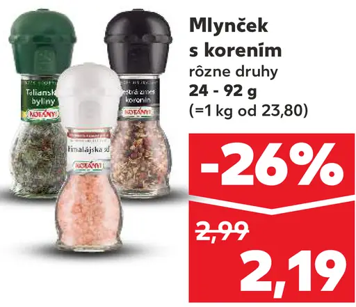 Mlynček s korením