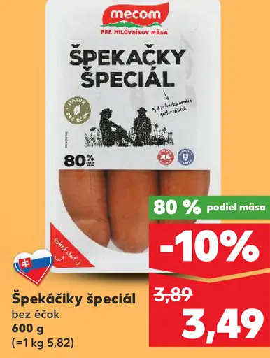 Mecom Špekáčky špeciál bez éčok