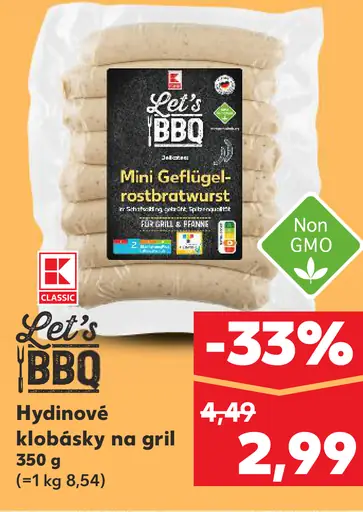 Let's BBQ Hydinové klobásky
