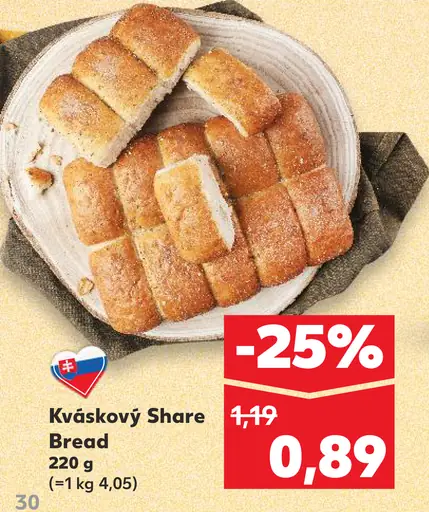 Kváskový share bread