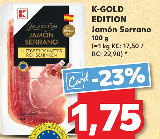 K-Classic K-Gold Edition Jamón Serrano plátky