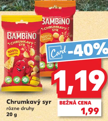 Bambino Chrumkavý syr rôzne druhy