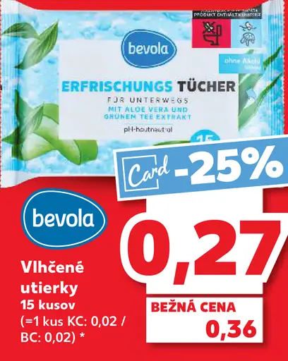 Bevola Vlhčené utierky