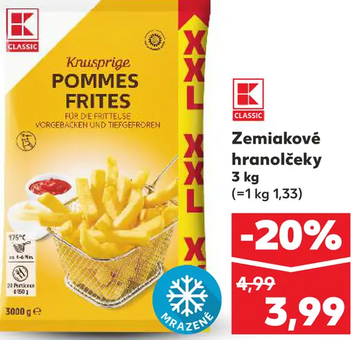 K Classic Zemiakové hranolčeky