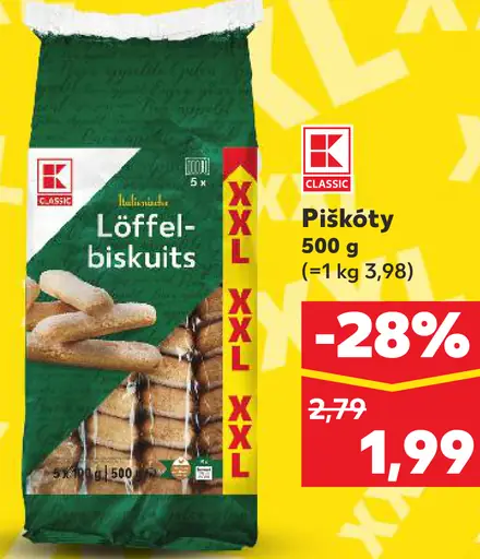 K-Classic piškóty Löffel-Biskuits
