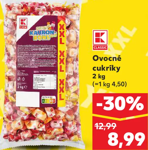 K-Classic ovocné cukríky Bonbons