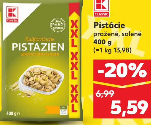 K-Classic Pistácie pražené solené