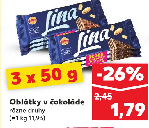 Lina oblátky v čokoláde
