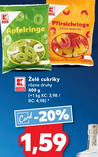 K-Classic Apfelringe želé cukríky